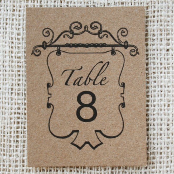 table numbers